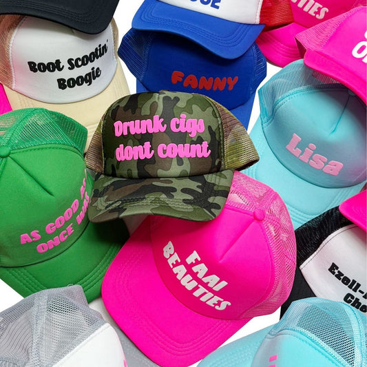 Unisex Embroidered Trucker Hat