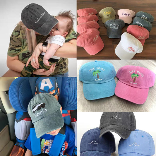 Vintage Washed Plain Baseball Caps