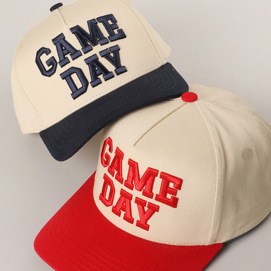 Game Day Hat Snapback Baseball Hats Football Embroidered Trucker