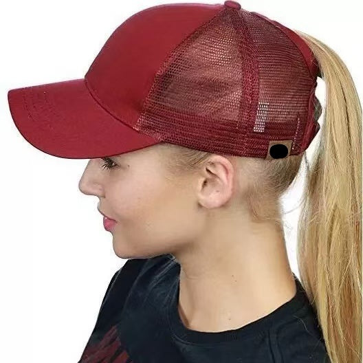 Womens Pony Hat High Ponytail Baseball Cap
