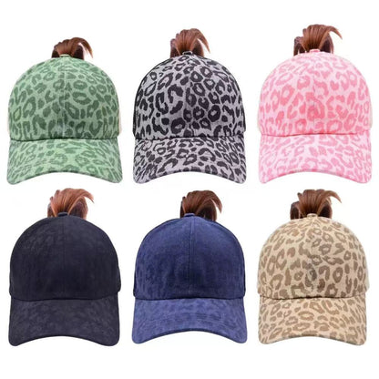 Women's Baseball Cap Leopard Print Mesh Hat