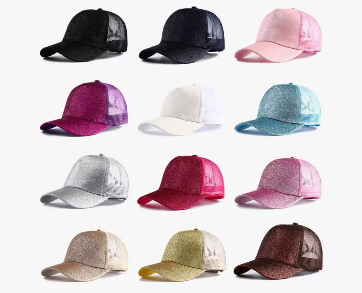 Glitter Mesh Baseball Cap