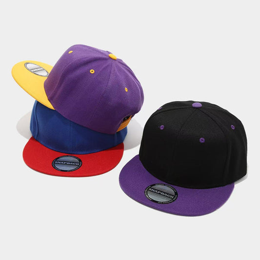 Two Tone Flat Visor Snapback Hat