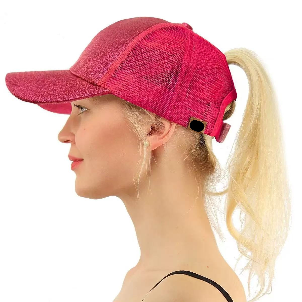 Glitter Mesh Baseball Cap