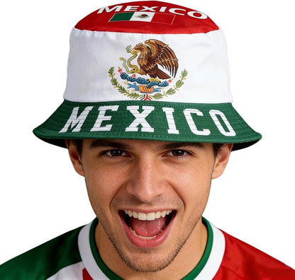 Soccer National Team Cap Fisherman Bucket Hat, Summer Beach Sun Hat for Fans Gifts