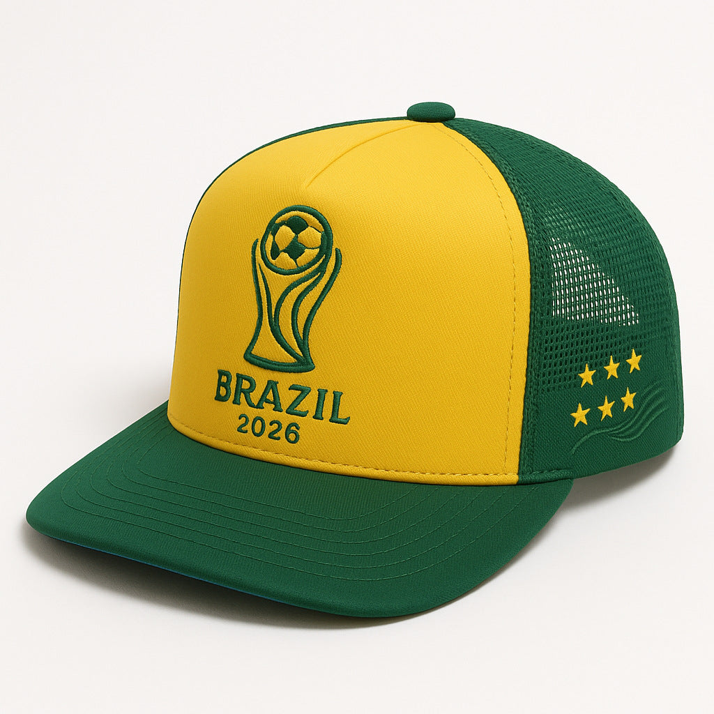 2026 World Cup Football Brazil Fan Custom Baseball Cap/Mesh Hats