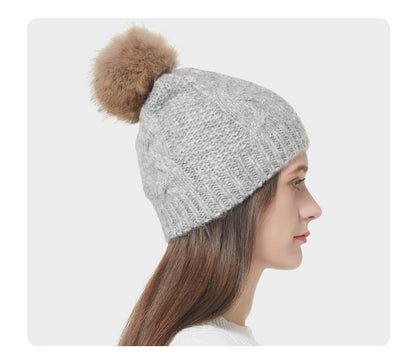 Pompom Beanie Knit Hat