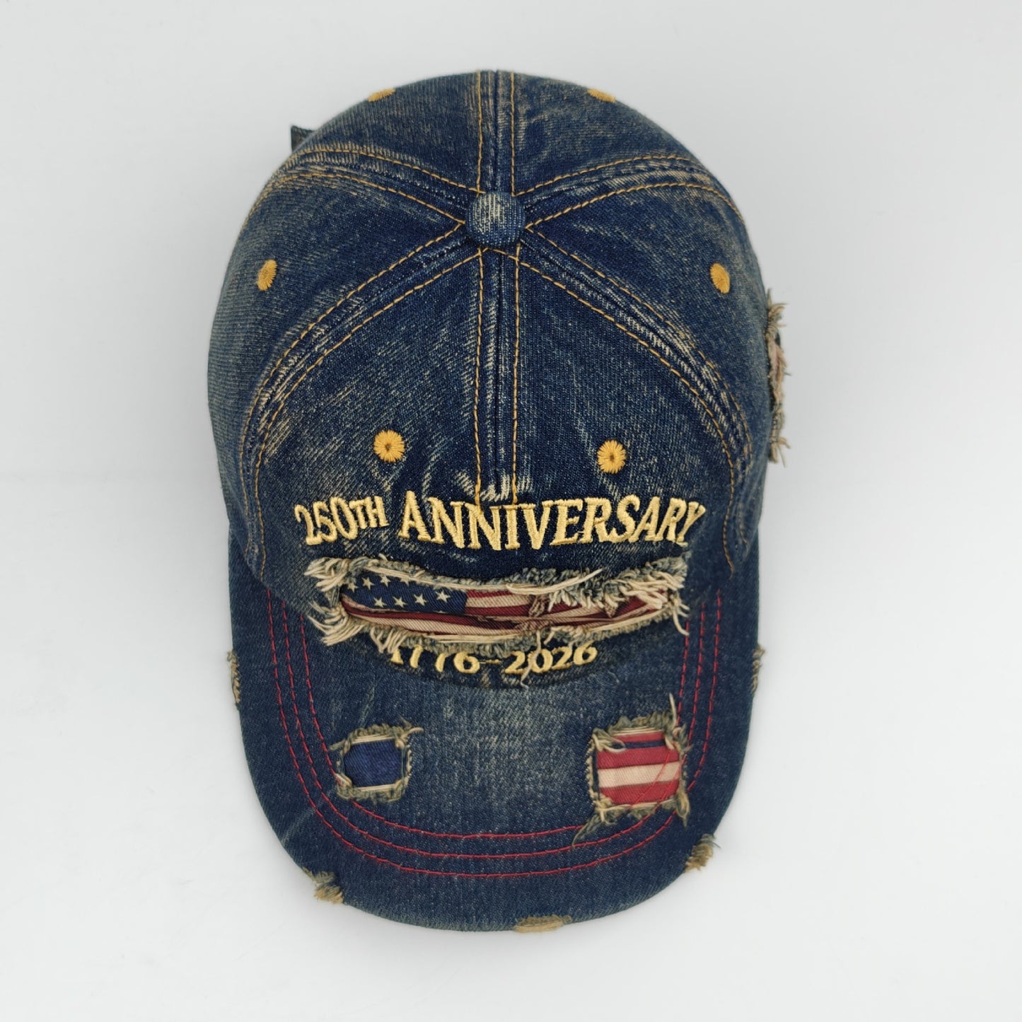 Vintage & distressed! New printed embroidered baseball cap