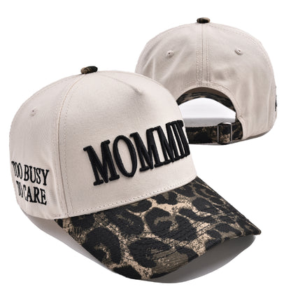 Mommin Trucker Hat for Women Embroidered Mom Baseball Cap Adjustable Canvas Vintage Hat for Casual Wear