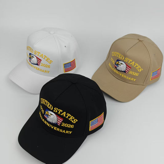 Embroidered United States 250th Anniversary Hat