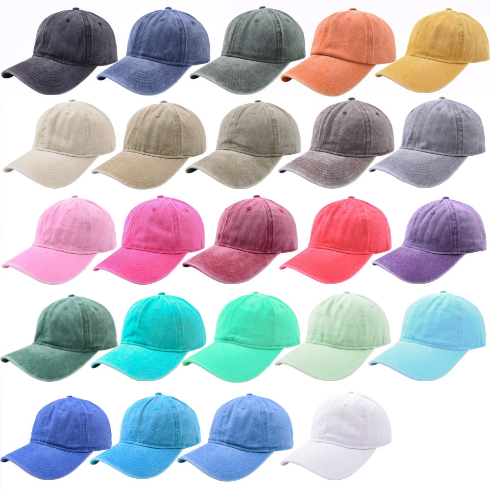 Vintage Washed Plain Baseball Caps