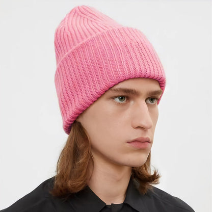 Wool Knit Beanie Hat