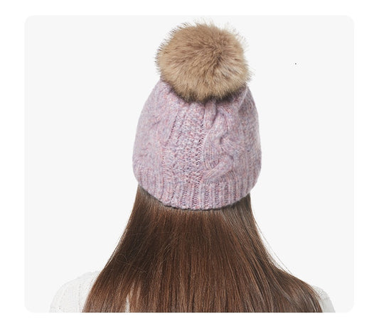 Pompom Beanie Knit Hat