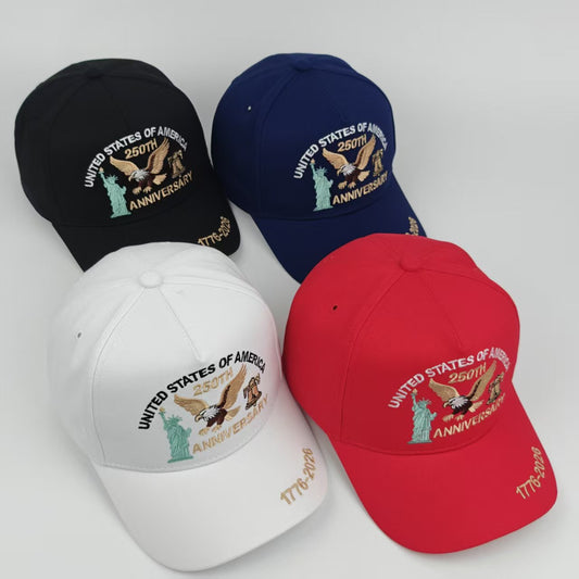 250 Anniversary Embroidered Independence Day Baseball Cap