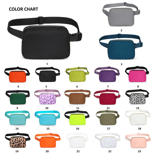 Zipper Fanny Pack Nylon Everywhere Belt Bag