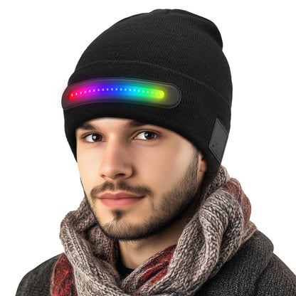 Bluetooth Beanie with Colorful Lights