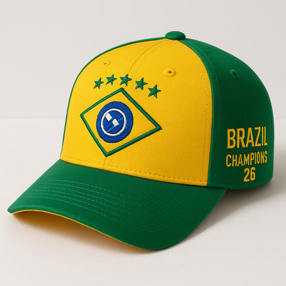 2026 World Cup Football Brazil Fan Custom Baseball Cap/Mesh Hats