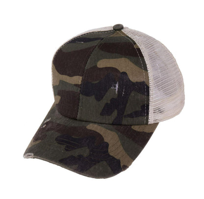 Camo Mesh Pony Hat