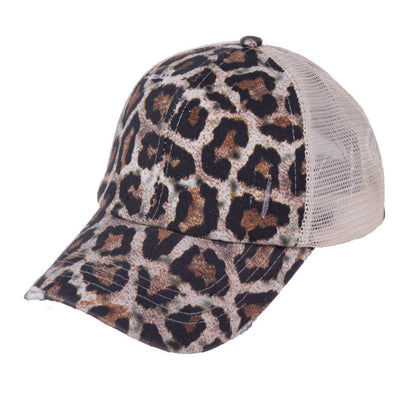 Ponytail Leopard Baseball Cap