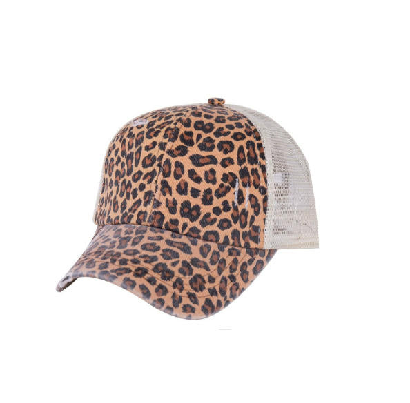 Ponytail Leopard Baseball Cap