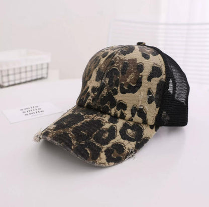 Ponytail Leopard Baseball Cap