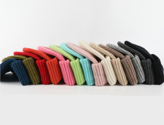 Wool Knit Beanie Hat