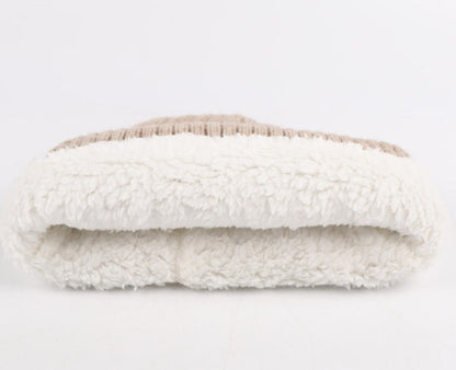 Fleece Lined Beanie Knit Hat
