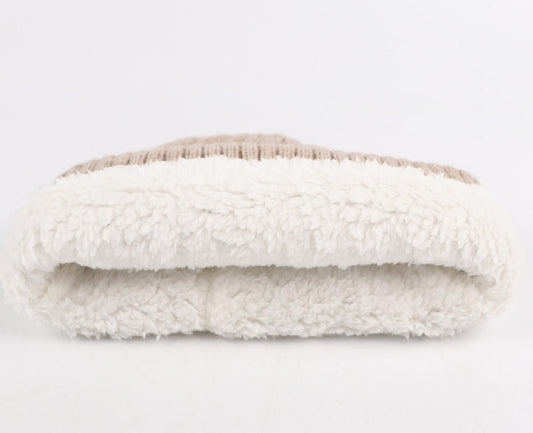 Fleece Lined Beanie Knit Hat