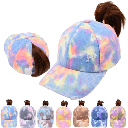 Tiedye Ponytail Hat for Women