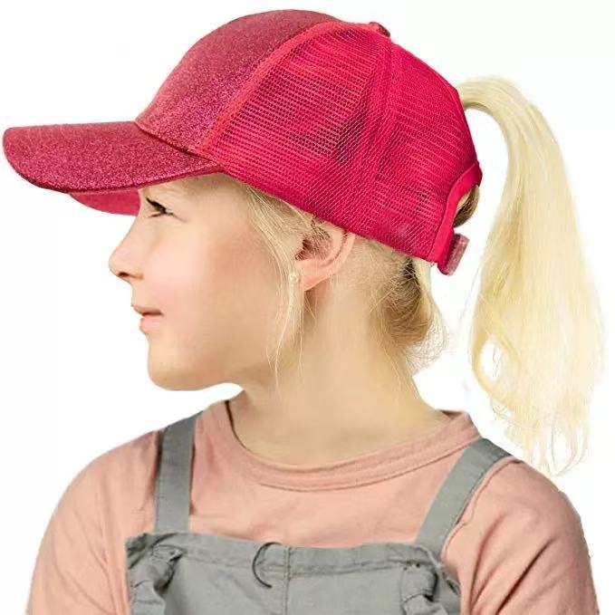 Glitter Mesh Baseball Cap for Kids