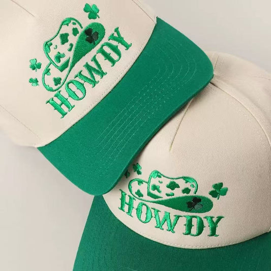 HOWDY 5-Panel Embroidery Two-Tone Trucker Hat